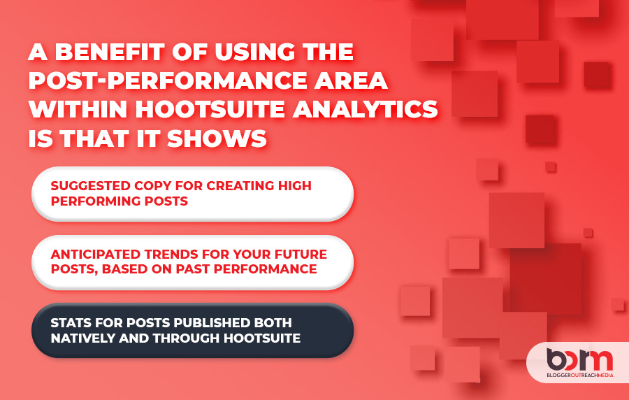 A Benefit Of Using The Post-Performance Area Within Hootsuite Analytics Is That It Shows
